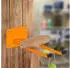 Relaxdays Belastbarer Wandhaken aus Stahl Orange chwarz