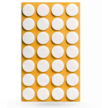 Sotech Filzgleiter &Oslash;20 x 3 mm Selbstklebend Wei&szlig;