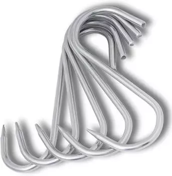 TronicXL S-Haken Edelstahl 200mm x 10mm, 20 Stück