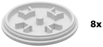 Wagner QuickClick Kunststoffgleiter HYPER - 8er-Set Ersatzgleiter &Oslash; 40 mm - f&uuml;r Basis &Oslash; 40 mm - 15833700 - grau Kunststoff 15833700