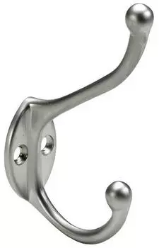 Hettich Garderobenhaken 1 Haken Zinkdruckguss alu LxBxH 58x25x90 mm