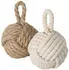 Spetebo Türstopper Jute Knoten Kugel beige/creme, 2er Set (9477)