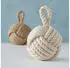 Spetebo Türstopper Jute Knoten Kugel beige/creme, 2er Set (9477)
