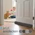Beautissu Levante Zugluftstopper für Türen 130cm, Dunkelgrau, 2er-Set
