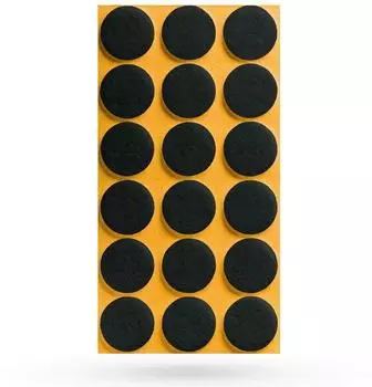 Sotech Filzgleiter &Oslash;25 x 3 mm Selbstklebend Schwarz