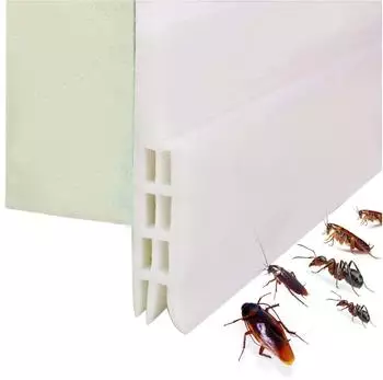 Extsud Selbstklebender Silikon-T&uuml;rdichtungsstreifen Zugluftstopper 100x5cm (LQ7)