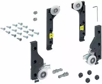 Hettich SlideLine M Schiebet&uuml;rbeschlag-Set, unged&auml;mpft, 30kg (9156339)