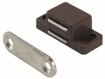 Hettich Magnetschn&auml;pper 4 kg Platte Starr Verzinkt Braun 4 St&uuml;ck