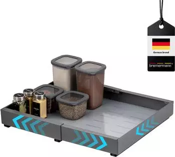 bremermann Teleskopschublade 31&ndash;51 cm mit Einlegeboden Grau