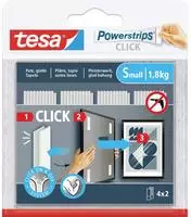 TESA 77721-00000-00, tesa Powerstrips CLICK Klett-Klebepads, Medium 5,4kg (4 x 2