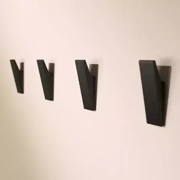 Designfabrik Hamburg Wandhaken selbstklebend Schwarz