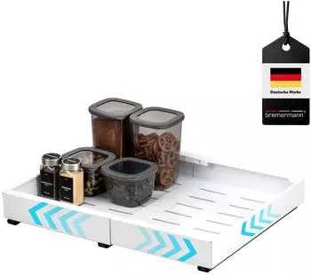 bremermann Teleskopschublade 31&ndash;51 cm mit Einlegeboden Wei&szlig;
