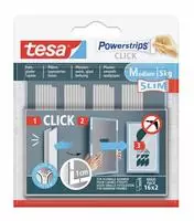 TESA 77721-00020-00, tesa Powerstrips CLICK Klett-Klebepads, Medium 5,4 kg (16...