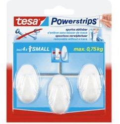 tesa Powerstrips - Handtuchhaken - Weiß - Kunststoff - Sichtverpackung (56625-00000-00)