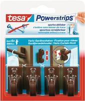 TESA 58047-00002-20, TESA POWERSTRIPS Vario Gardinenhaken Braun Inhalt: 4St.