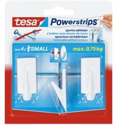 tesa Powerstrips Small Trend chrom 3 Haken / 4 Strips Small