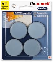 fix-o-moll SUKI, Gleiter rund, Durchmesser 40mm zum Kleben Kunststoff grau