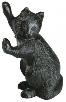 Esschert Design Esschert Türpuffer mit Motiv Katze aus Gusseisen, ca. 14 cm x 9,7 cm x 22 cm