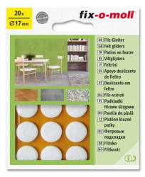 Fix-o-moll Filzgleiter rund 17mm weiß