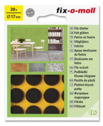 Fix-o-moll Filzgleiter rund 17mm braun