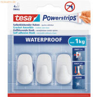 Tesa Haken Kleiderb&uuml;gel Wasserfest Selbstklebend Klein Bis 1 Kg Wei&szlig; 3 St&uuml;ck
