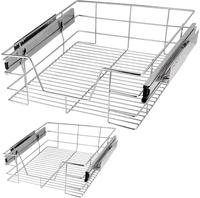 Casaria&reg; 2x Teleskopschublade Schrank Schubladen Ausziehbar 50cm 20kg Belastbar