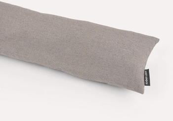 schöner leben Zugluftstopper Leinenlook Polyestereffekte Glamour uni hellgrau silber 130cm Länge