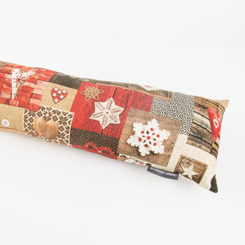 schöner leben Zugluftstopper Winter Love Herzen braun rot 90cm Länge