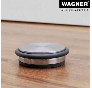 Wagner Boden-Türstopper Big Disk Edelstahl-Optik