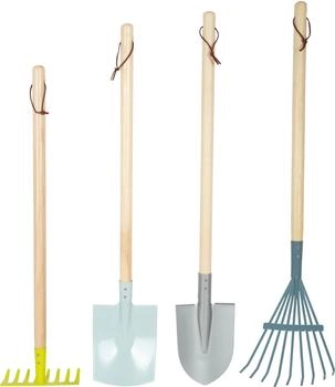 Small Foot Design Gartenwerkzeug-Set aus Holz und Metall für Kinder ab 3 Jahren (12389)