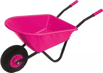 pro-bau-tec Kinderschubkarre Pink mit PP-Mulde 20L (KSB-10202)