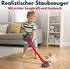 Dirt Devil Spielzeug-Staubsauger 3-in-1 mit Licht und Ton, rot/grau, ab 3 Jahre (MEDITO21820/006)