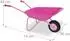 Relaxdays Kinder-Schubkarre, ergonomische Griffe, Metall/Kunststoff, pink/schwarz