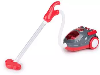 Dirt Devil Kinder-Spielzeugstaubsauger mit Saugfunktion und Sound, rot/grau