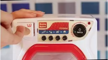 Idena Kinder-Waschmaschine mit Licht- und Soundeffekten, rotierender Trommel (40469)