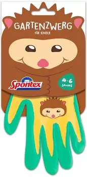 Spontex Gartenzwerg Kinderhandschuhe gr&uuml;n, Nitrilbeschichtung, Gr. 4 (12304172)