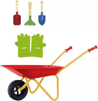 klein toys Kinder-Schubkarre mit Gartenzubeh&ouml;r, Metall (7669)
