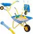 Relaxdays Kinder-Schubkarre mit rutschfesten Griffen, blau, Metall/Kunststoff