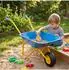 Relaxdays Kinder-Schubkarre mit rutschfesten Griffen, blau, Metall/Kunststoff