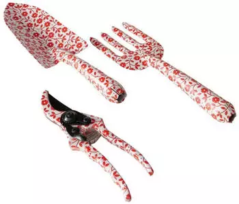 Boltze Lilly Gartenwerkzeug-Geschenkset 3-teilig, Metall, rot (85551)