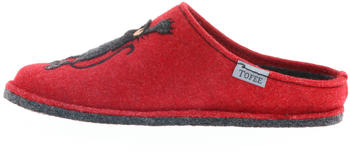 Tofee Hausschuhe Slipper Pantoffeln Naturwollfilz Katzen rot