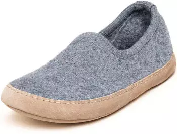 Gottstein Unisex Hausschuhe Ledersohle grau