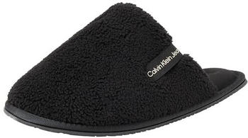 Calvin Klein Hotel-Slipper Oberflächen Sherpa Wn Hausschuhe schwarzes Dew-Logo