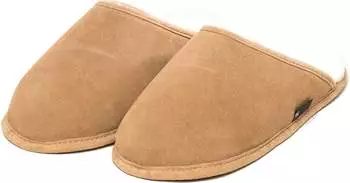 Kitz-Pichler Lammfell-Pantoffel Herren Hausschuh tabacco