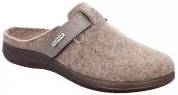 Rohde Pantoffel Hausschuh Klettverschluss Softfilz Bari 6549 beige