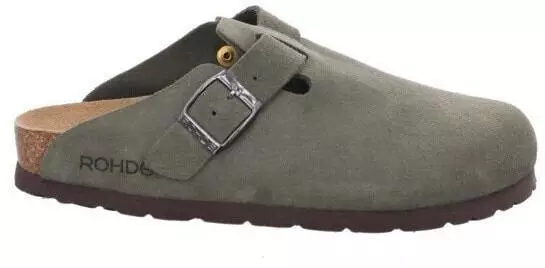Rohde Alba Pantoffel Sommerschuh Schlappen Hausschuh grün