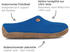 WoolFit Filz-Hausschuhe Fußbett Footprint blau