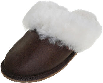 Harrys-Collection Extra dicke Lammfell Pantoffeln Farben antikbraun