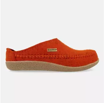 Haflinger Blizzard Credo Filzpantoffel Gummisohle Rost
