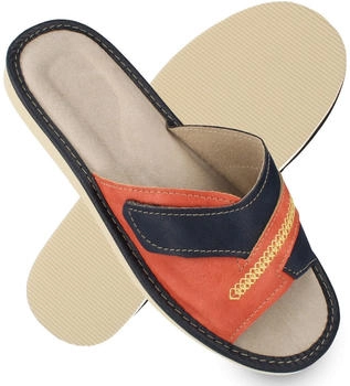 filsko HausSchuhe Klettverschluss Pantoletten orange 36-41